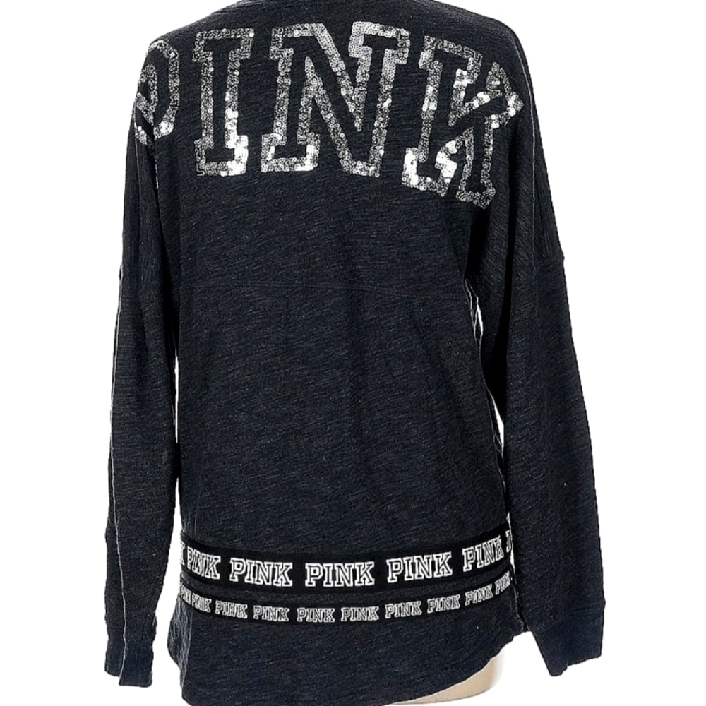 Victoria's Secret PINK Sequin Logo Top